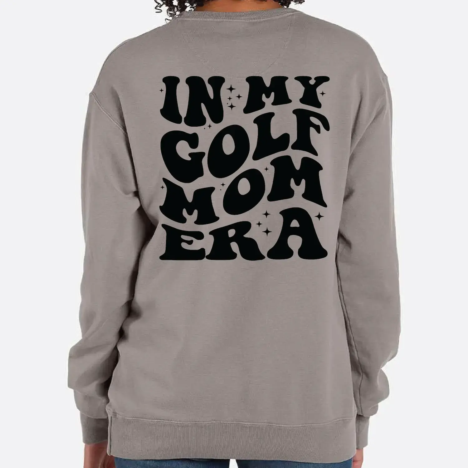 In my mom era Direct to film heatpress transfer on a grey shirt